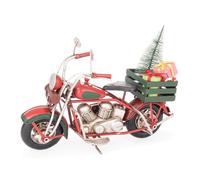 Bizzotto Decorazione di Natale Motor Motocicletta con Regali e Pino H 13 Cm 19 x 8 Cm Rosso
