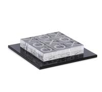 Bizzotto Decorazione Natalizia Tris Carlson Trasparente e Nero 23x23 cm - Addobbo Decorativo per la Casa e Idea Regalo di Natale