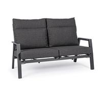 Bizzotto Divano 2 posti reclinabili con cuscino kledi antracite jx55 Divano 2 posti reclinabili con cuscino kledi antracite JX55