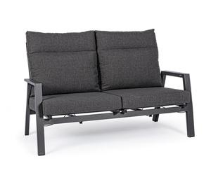 Bizzotto Divano 2 posti reclinabili con cuscino kledi antracite JX55 (vers. 2025) Divano 2 posti reclinabili con cuscino kledi antracite JX55 (vers. 2025)