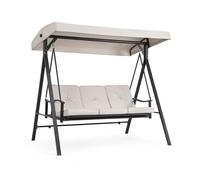 Bizzotto Dondolo a 3 posti con copertura modello Taurus, grigio chiaro