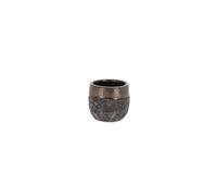 BIZZOTTO DUYEN PORTA VASO TONDO BASSO RUSTY 21X19H CM