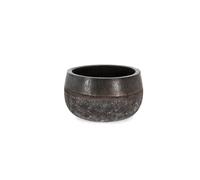 BIZZOTTO DUYEN PORTA VASO TONDO BASSO RUSTY 36X22H CM