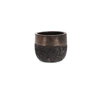 BIZZOTTO DUYEN PORTA VASO TONDO BASSO RUSTY 36X31H CM