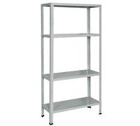Bizzotto E550G kit Scaffale in Metallo 4 Rpiani 75x30x150 cm Grigio