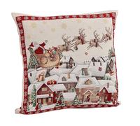 Bizzotto Federa Cuscino Babbo Natale Lapland 45 x 45 Cm Bianco