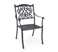 Bizzotto Sedia Ivrea Antracite con Braccioli in Alluminio cod.0805105