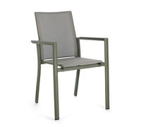 Bizzotto Konnor Sedia Outdoor Verde Alluminio Textilene