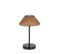 Bizzotto Lampada da Tavola Solare Kalyan H 31 Cm D 20 Cm IP44 Effetto Rattan