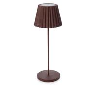Bizzotto Lampada da Tavolo a LED con Batteria Ricaricabile USB, Lampada da Esterno Interno Artika (Marrone)