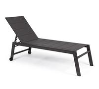 Lettino Alto Hilde in Alluminio da Giardino Con Ruote Colore Antracite