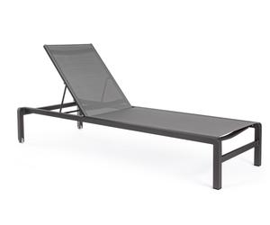 Bizzotto Lettino Konnor Impilabile con Ruote Antracite