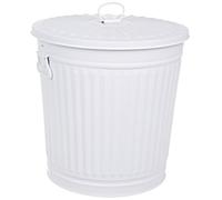 Bizzotto London Met Bidone, 35 L, Ferro, Bianco Opaco, 39x39.5x64 cm
