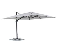 Ombrellone a Braccio Ines 3x4 Metri Colore Grigio e Antracite Copertura Inclusa
