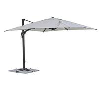 Ombrellone a Braccio Ines 3x3 Metri Grigio e Antracite Copertura Inclusa