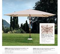 Bizzotto Ombrellone in legno Syros 3x2 m Telo naturale