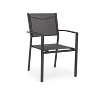 BIZZOTTO OUTDOOR HILDE SEDIA CON BRACCIOLI ANTRACITE