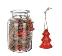 Bizzotto Pendaglio Clara Pino di Natale H 7 Cm Rosso Oro 1 Pz