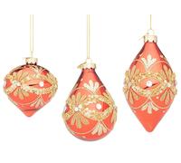 Bizzotto Pendaglio di Natale Garish Ass. Vetro Rosso 1 Pz