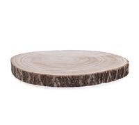 Bizzotto Piatto Decor di Natale Marvin H 3 Cm D 34 Cm Legno Tondo