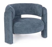Bizzotto Poltrona Aisha Blu, Moderno, Sedia, Rilassarsi, Lettura, Imbottita, Legno, Blu, Tinta unita, Faggio, Piedini regolabili, Imbottitura in schiuma poliuretanica, Design distintivo, Bracciolo