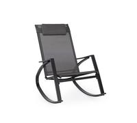 Bizzotto Poltrona dondolo con poggiatesta ercolano antracite Poltrona dondolo con poggiatesta ercolano antracite