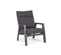Bizzotto Poltrona reclinabile con cuscino kledi antracite jx55 Poltrona reclinabile con cuscino kledi antracite jx55