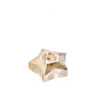 Bizzotto Portacandela di Natale Eldrid Stella H 4 Cm D 7,5 Cm Vetro Ambra