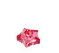 Bizzotto Portacandela di Natale Eldrid Stella H 4 Cm D 7,5 Cm Vetro Rosso