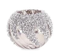 Bizzotto Portacandela di Natale Vortex Vetro Grigio D 8 Cm Argento