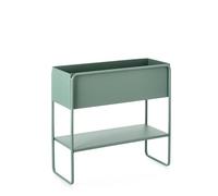 Bizzotto Portavasi da Giardino per Piante Madelyn, Supporto Piante da Interno con Ripiano Rettangolare (Verde Salvia)