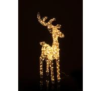 Bizzotto Renna Natalizia Hoover Oro 600 MicroLED Luce Calda IP44 H60 cm - Decorazione Luminosa da Esterno