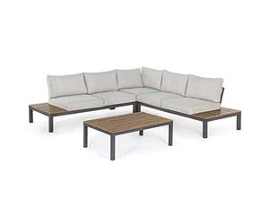 Bizzotto Salotto Angolare con Cuscini Elias - Antracite