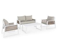 Salotto Captiva in Alluminio Colore Bianco 4 Posti