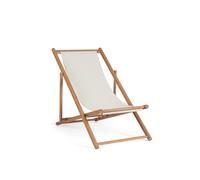 Bizzotto Sdraio Danubio Effetto Teak Schienale Bianco