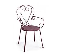 SEDIA CON BRACCIOLI ETIENNE BORDEAUX DA ESTERNO