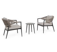 Bizzotto Set 3 salotto con cuscini millor antracite ja60/khaki Set 3 salotto con cuscini millor antracite ja60/khaki