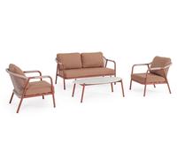 Bizzotto Set 4 salotto con cuscini miravet rame Set 4 salotto con cuscini miravet rame