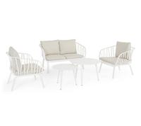 Bizzotto Set 5 salotto con cuscini nixie bianco Set 5 salotto con cuscini nixie bianco