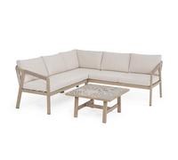 Bizzotto SET SALOTTO ANGOLARE CON CUSCINI KALIMERA TIMBER KD SET SALOTTO ANGOLARE CON CUSCINI KALIMERA TIMBER KD