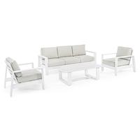Bizzotto SET SALOTTO CON CUSCINI BALTIC BIANCO YK11 SET SALOTTO CON CUSCINI BALTIC BIANCO YK11