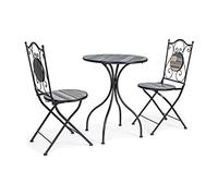 BIZZOTTO - HUSTON SET TAVOLO ROTONDO CON 2 SEDIE PIEGHEVOLI 0806175