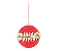 Bizzotto Sfera di Natale Golden D 100 Mm con Brillanti Rossa