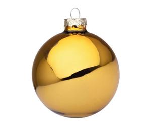 BIZZOTTO - SFERA DI NATALE IN VETRO COLORE ORO LUCIDO D80 0937075
