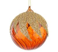 Bizzotto Sfera di Natale Vortex D 100 Mm Vetro Marrone Oro