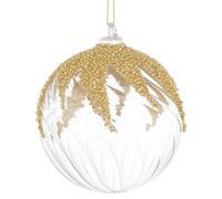 Bizzotto Sfera di Natale Vortex D 100 Mm Vetro Trasparente Oro