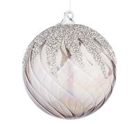 Bizzotto Sfera di Natale Vortex D 150 Mm Vetro Grigio Oro