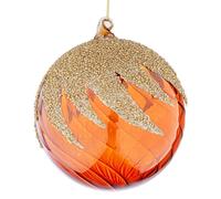 Bizzotto Sfera di Natale Vortex D 150 Mm Vetro Marrone Oro