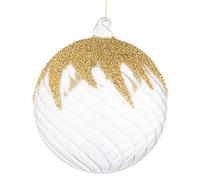 Bizzotto Sfera di Natale Vortex D 150 Mm Vetro Trasparente Oro