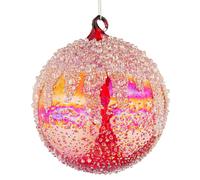 Bizzotto Sfera di Natale Wink D 100 Mm Vetro Rosso